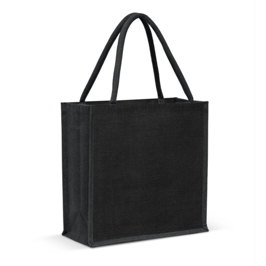 Black Byron Colour Match Jute Totes